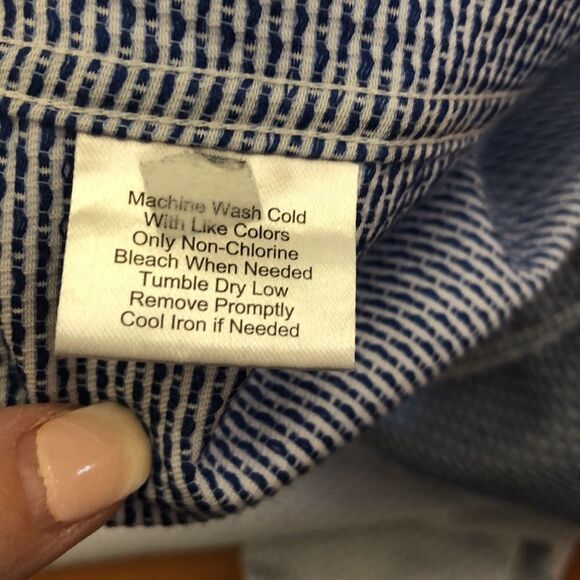 JoS.A.Bank Textured Blue Dot Button Down Dress Shirt - Picture 12 of 12